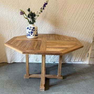 Teakhouten Tuintafel - rond of rechthoekig - TTM Wonen, Ophalen of Verzenden, Nieuw, Rond, Teakhout