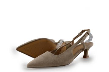 Manfield Pumps in maat 36 Beige, Pumps, Verzenden, Beige, Zo goed als nieuw