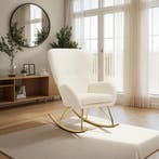 Schommelstoel Swing met stalen glijders en dikke bekleding -, Huis en Inrichting, Stoelen, Verzenden, Nieuw