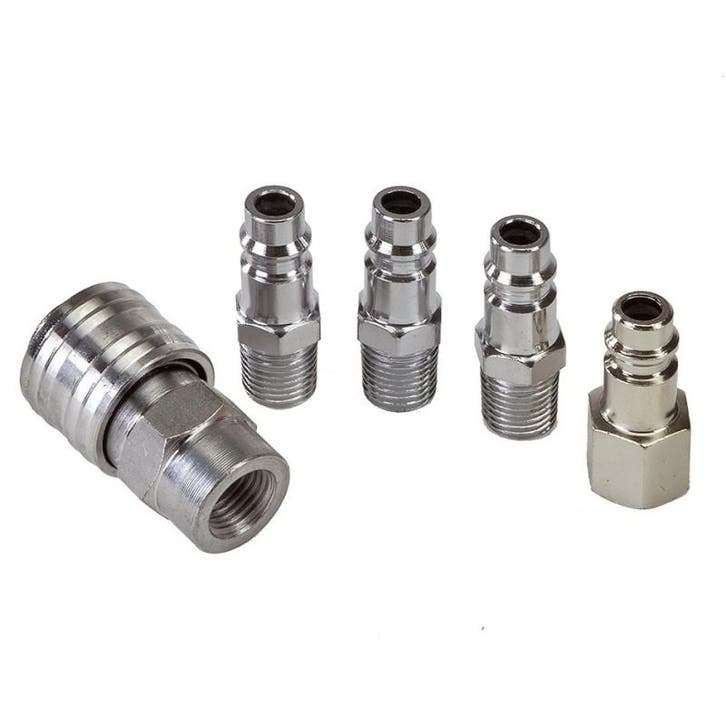 Snelkoppeling euro luchtaansluiting set - 5 delig, Doe-het-zelf en Verbouw, Gereedschap | Overige machines, Ophalen of Verzenden