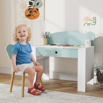 AIYAPLAY Kinderbureau met Stoel - Groen - Inclusief Lade en, Verzenden, Nieuw