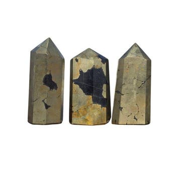 KAMR GEM Apache Gold Kristaltorens Set van 3 Gepolijste
