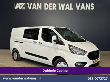 Ford Transit Custom | 2.0 TDCI 130pk L2H1 Dubbele Cabine, Gebruikt, Euro 6, Wit, Dealer onderhouden