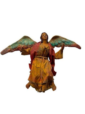 sculptuur, Presepe Napoletano Antico - Angelo - 18 cm -, Antiek en Kunst