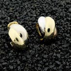 Tricolor gouden gevlochten oorstekers (Oorbellen), Sieraden, Tassen en Uiterlijk, Oorbellen, Ophalen of Verzenden, Gebruikt, Overige kleuren