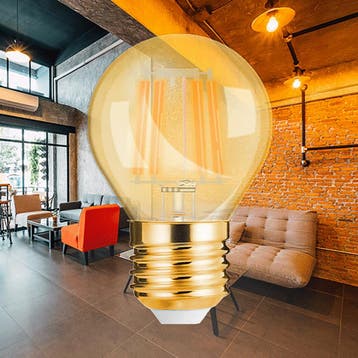 Voordeelpak 10x LED Lamp E27 Kogel Filament - Brinton -, Ophalen of Verzenden, Nieuw, E27 (groot), Led-lamp