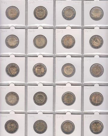 Europa. 2 Euro 2004/2014 (20 coins) (Zonder minimumprijs), Postzegels en Munten