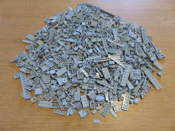 Lego Stenen - 1000 stuks Lego Light Bluish Gray in goede, Nieuw
