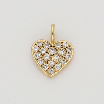 Hanger - 18 karaat Geel goud Diamant (Natuurlijk)