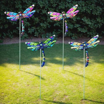 Set van 4 Decoratieve Tuin Vlinders - IJzeren Sierobjecten v, Verzenden, Nieuw