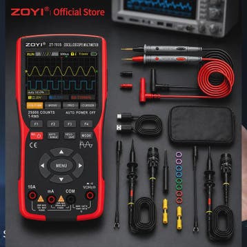 ZOYI ZT-703S: 3-in-1 Oscilloscope, Multimeter & Signaalgener, Verzenden, Nieuw