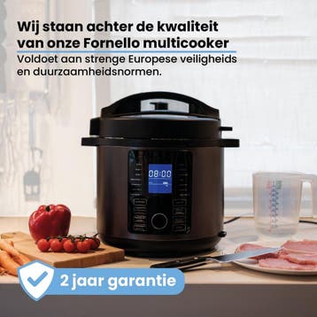 Fornello Multicooker 6L Slowcooker met Timer &amp; Kookboek, Ophalen of Verzenden, Gebruikt