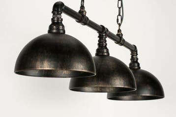 Rietveld Hanglampen - Zwart, Brons - Metaal, Verzenden, Nieuw