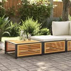 vidaXL Tuintafel met kruk massief acaciahout, Tuin en Terras, Verzenden, Nieuw, Hardhout