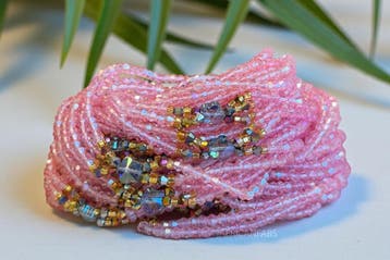 3 in 1 Waist Beads / Afrikaanse Heupketting -  Mami - Roze (, Ophalen of Verzenden, Nieuw