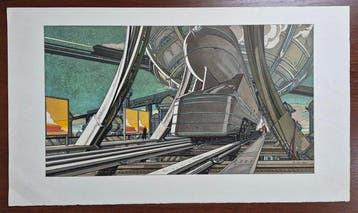 François Schuiten - France Rail - Lithographie - La K4S en, Nieuw