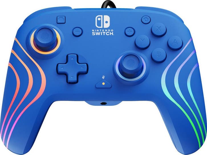 PDP Afterglow WAVE - Bedrade Controller - Blauw - Nintendo, Spelcomputers en Games, Spelcomputers | Overige Accessoires, Verzenden