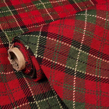 Gobelinweefsel met lurex en Schots tartanmotief – Exclusief, Antiek en Kunst