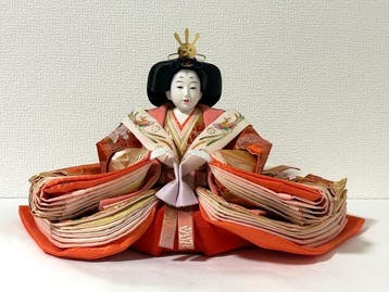 Zijde, hout, andere - Japanse Hina-ningy – Traditioneel