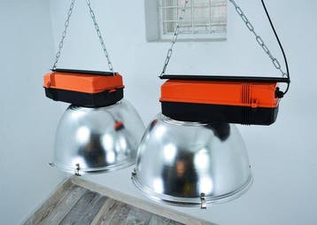 INDALUX - Plafondlamp - Aluminium, Staal, Glas