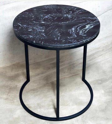 Modern Design XXL - Bijzettafel - Graniet, Staal -