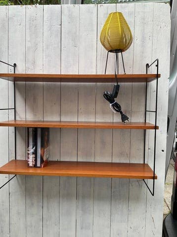 Boekenkast - Hout, Metaal - Houten boekenplank