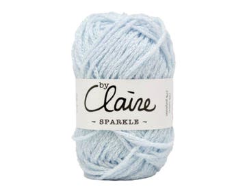 byClaire Sparkle 011 Pearl Blue - Haakgaren / Breigaren, Ophalen of Verzenden, Nieuw, Breien of Haken, Wol of Garen