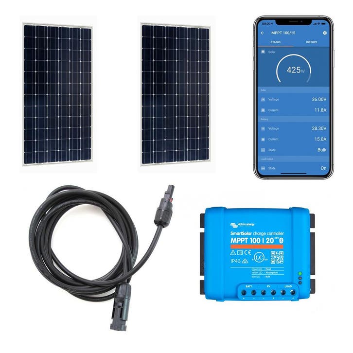 Zonnepanelen Pakket 300Wp | Victron SmartSolar MPPT 20A laa, Auto-onderdelen, Accu's en Toebehoren, Ophalen of Verzenden