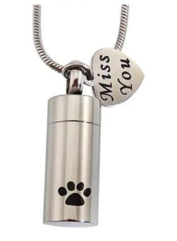 Assieraad, ashanger rvs buis met pootje en asbedel hart, Nieuw, Zilver, Overige materialen, Kruis of Symbool