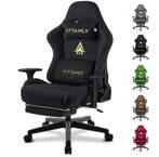 Gamingstoel met Voetsteun – Ergonomisch ; Verstelbaar Design, Verzenden, Zwart, Nieuw, Ergonomisch
