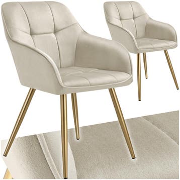 Eetkamerstoel Marilyn, fluweellook, gecapitonneerd, Huis en Inrichting, Stoelen, Verzenden, Nieuw