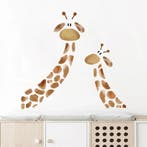 Muur- of deur stickerset 2 Giraffen, Verzenden, Nieuw, Wanddecoratie