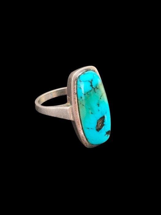 Argento A835 - Ring - Navajo stijl - Argento Turchese, Antiek en Kunst, Kunst | Niet-Westerse kunst