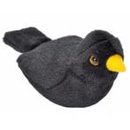 Pluche merel vogel knuffel 14 cm - Knuffel vogels, Verzenden, Nieuw
