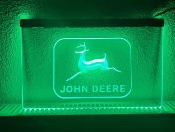 John Deere neon bord lamp LED verlichting reclame lichtbak #, Verzenden, Nieuw