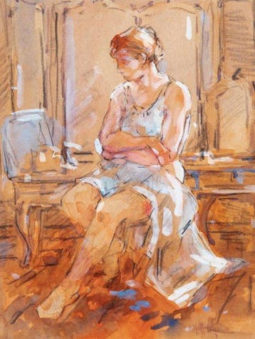 Frans Helfferich (1871–1941) - In gedachten verzonken - NO