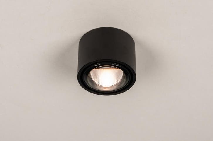 Rietveld Plafondlampen - Zwart - Glas, Metaal, Aluminium, Huis en Inrichting, Lampen | Plafondlampen, Verzenden