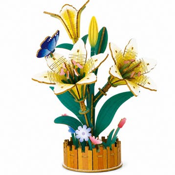 PlayfulMario Bloemenset 4 delig Houten Modelbouwset  Crea..., Verzenden, Nieuw