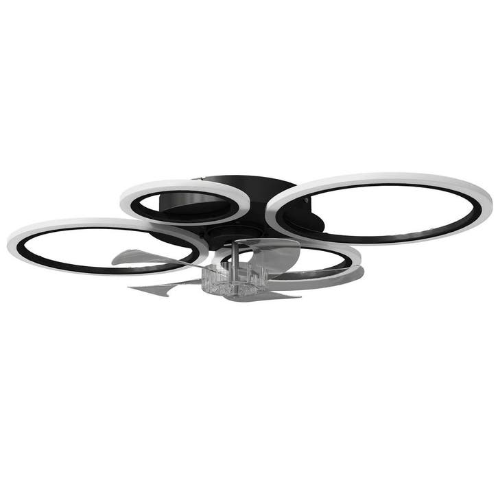 Plafondventilator Met Licht En Afstandsbediening, 77 Cm LED-, Doe-het-zelf en Verbouw, Hout en Planken, Nieuw, Verzenden