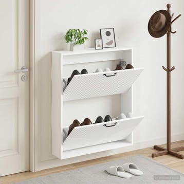 vidaXL Wandgemonteerde Schoenkast HOORN 71 x 17 x 86 cm, Verzenden, Nieuw