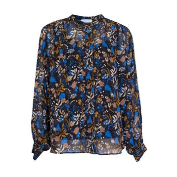 Louis and Mia • blouse bruin blauw motief • 36, Verzenden, Louis and Mia, Zwart, Nieuw