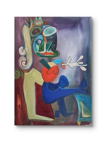Augusto - Seated Woman in a Cubist Chair