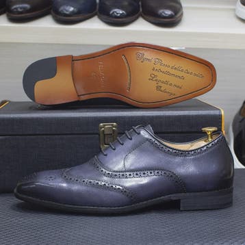 Handgemaakte Heren Leren Wingtip Oxford Schoenen - Klassiek, Verzenden, Nieuw