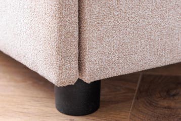 Nachtkastje TOULOUSE met LED-verlichting 55 cm fluweel beige, Ophalen of Verzenden, Nieuw