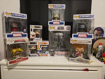 Funko - Funko Pop The Mandalorian iron man, one piece ,house