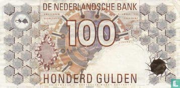100 gulden Nederland (PL105.c) - 1992, Verzenden, Los biljet