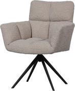WOOOD Vinny Draaistoel met Armleuningen - Bouclé Stof, Huis en Inrichting, Overige Huis en Inrichting, Verzenden, Nieuw