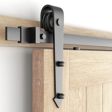 Lendo Online Schuifdeur Beslagset 200cm Zwart met Geleider, Verzenden, Nieuw