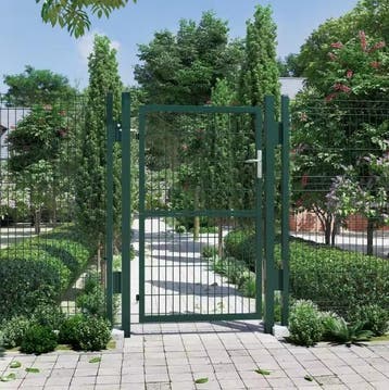 Afsluitbare Stalen Tuinpoort 200 cm – Grijs/Groen, Verzenden, Nieuw