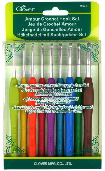 Clover Amour Haaknaalden Set - 2 t/m 6 mm - Ergonomisch en, Ophalen of Verzenden, Nieuw